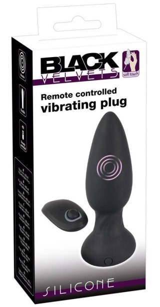 Black korek analny, plug RC Vibrating Plu