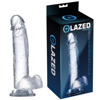 WITH BALLS dildo z jądrami na przyssawce 18 cm