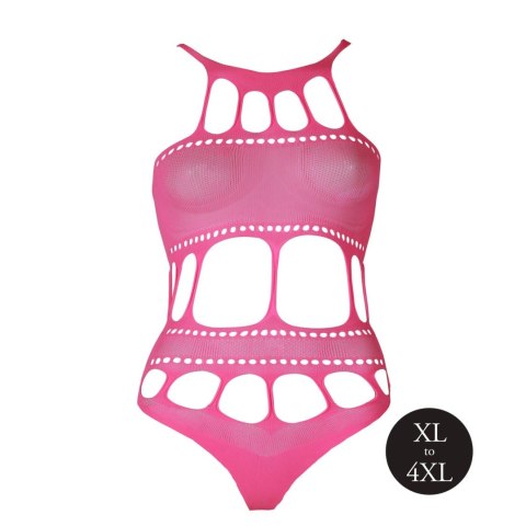 Body with Grecian Neckline - Neon Pink - XL/XXXXL