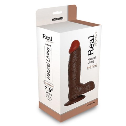 Dildo-REALISTIC DILDO REAL RAPTURE BROWN 7.5""""""""""""""""