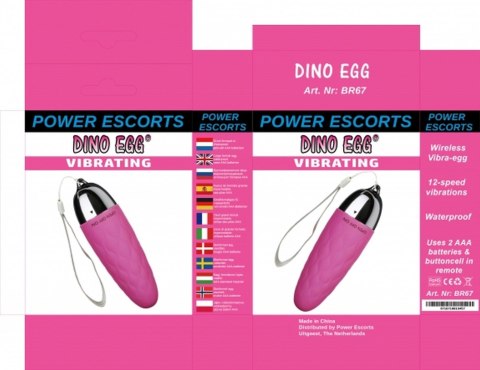 Dino egg pink big egg 10,8 cm x 3,4 cm