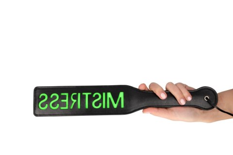 'Mistress'' Paddle - Glow in the Dark - Black/Neon Green