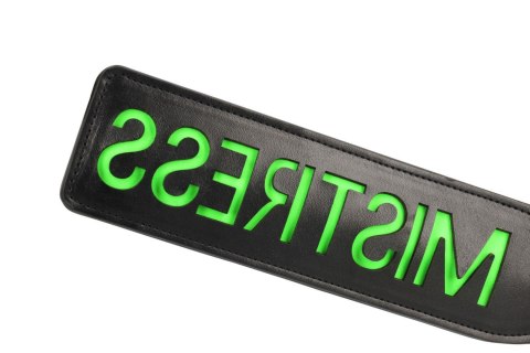 'Mistress'' Paddle - Glow in the Dark - Black/Neon Green