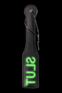 'Slut'' Paddle - Glow in the Dark - Black/Neon Green