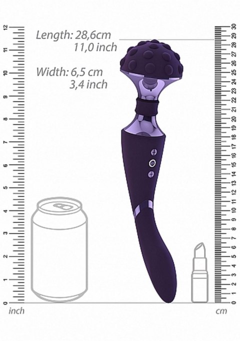 Stymulator, wibrator- Shiatsu Bendable Wibrator, masażer, wand Wand, różdżka, mikrofon - Purple