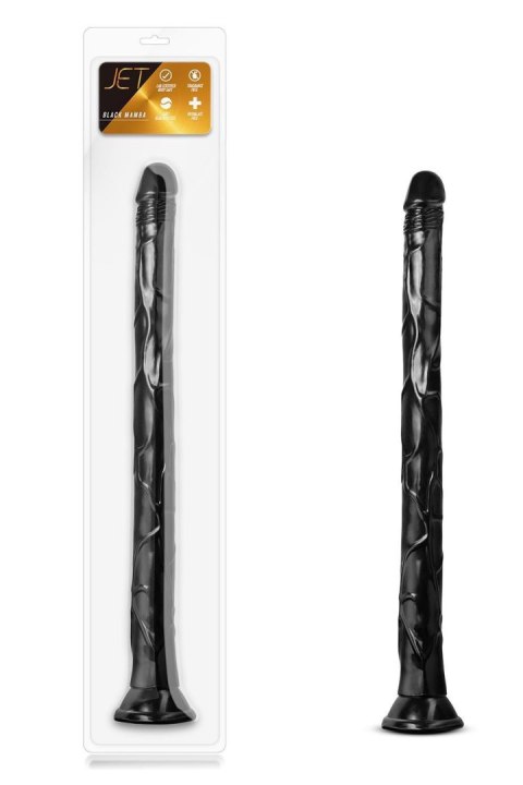 JET BLACK MAMBA 19INCH LONG DILDO BLACK