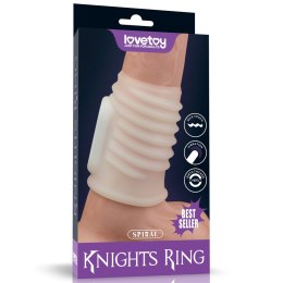 PIERŚCIEŃ NAKŁADKA VIBRATING SPIRAL KNIGHTS RING (WHITE) 24-0241