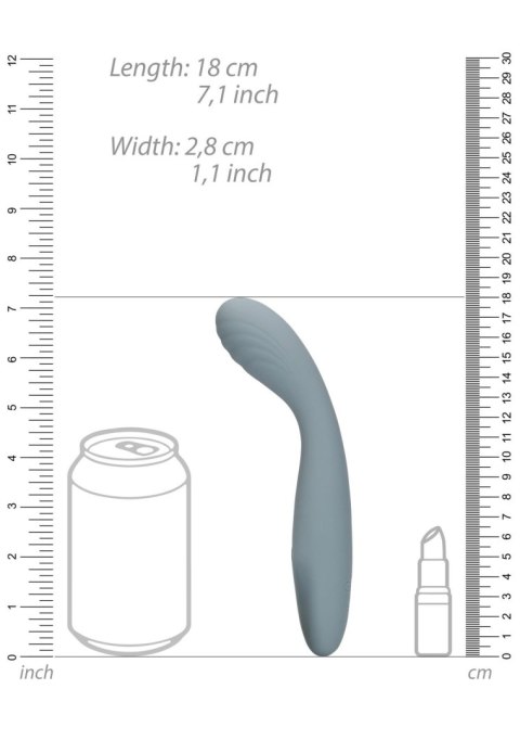 Ultra Soft Silicone G-Spot Vibrator - Basalt Grey