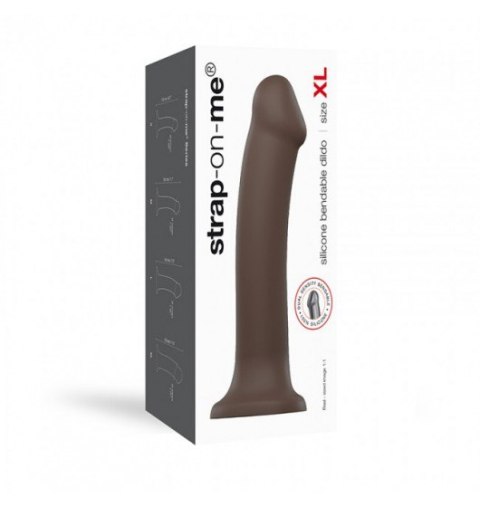 Silicone Bendable Dildo Double Density Chocolate XL