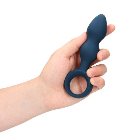 Teardrop Shaped Anal Plug, korek analny - Medium - Baltic Blue