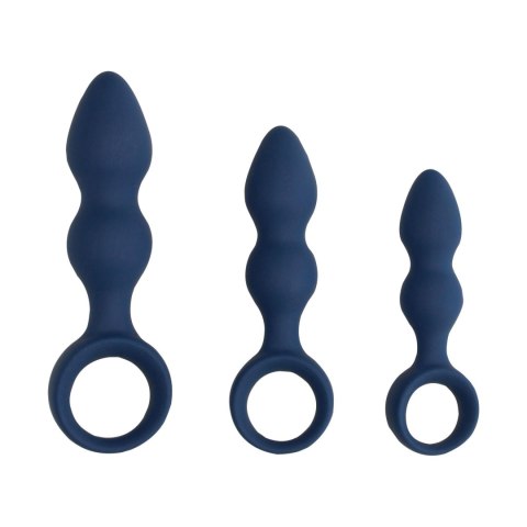 Teardrop Shaped Anal Plug, korek analny - Medium - Baltic Blue