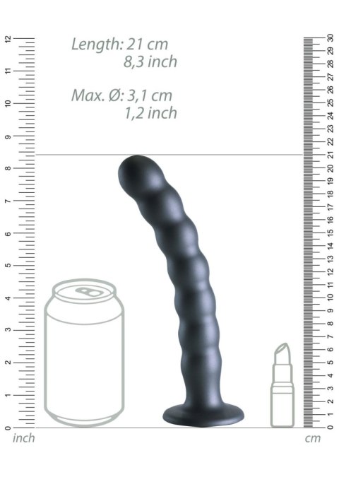 Beaded Silicone G-Spot Dildo - 8'' / 20,5 cm