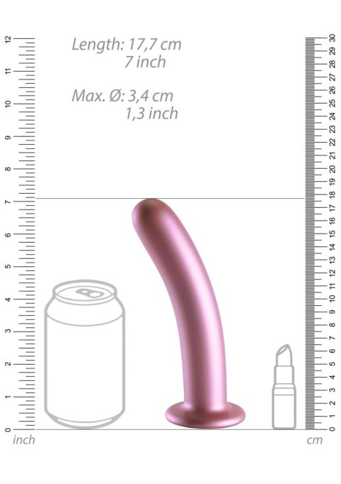 Smooth Silicone G-Spot Dildo - 7'' / 17 cm