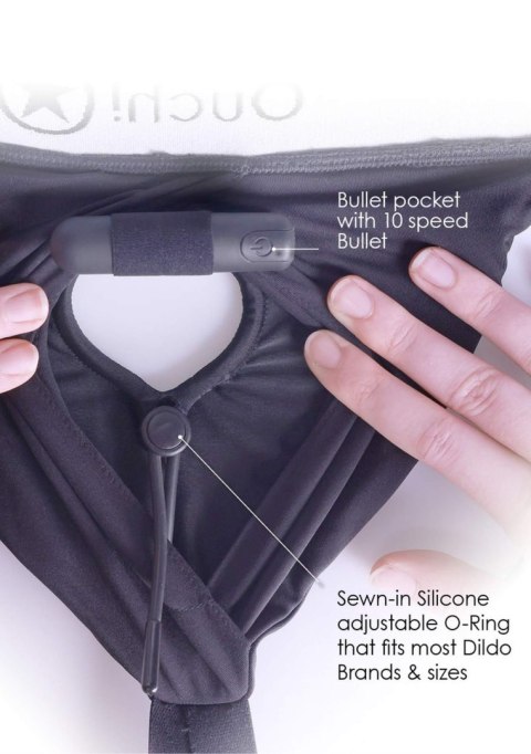 Vibrating Strap-on High-cut Brief - M/L