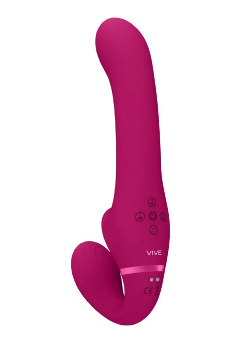 Ai - Dual Vibrating & Air Wave Tickler Strapless strap on