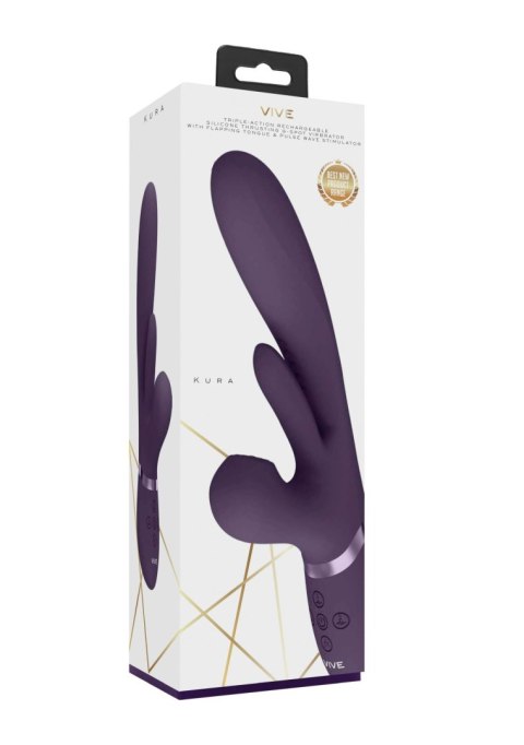 Kura - Thrusting G-Spot wibrator with Flapping Tongue and Pulse Wave Stimulator