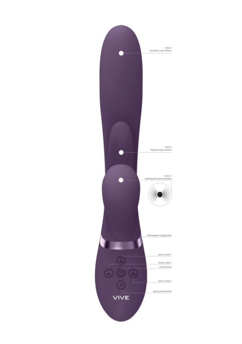 Kura - Thrusting G-Spot wibrator with Flapping Tongue and Pulse Wave Stimulator