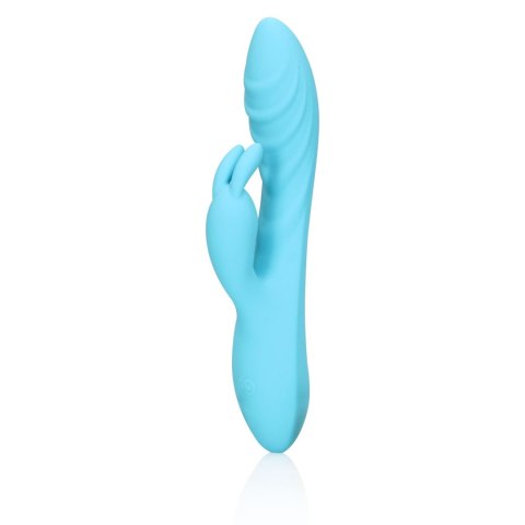 Ribbed Ultra Soft Silicone Wibrator króliczek, rabbit wibrator - Glacial Blue