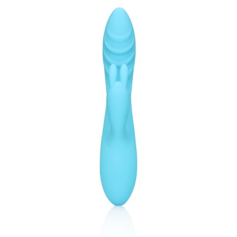 Ribbed Ultra Soft Silicone Wibrator króliczek, rabbit wibrator - Glacial Blue