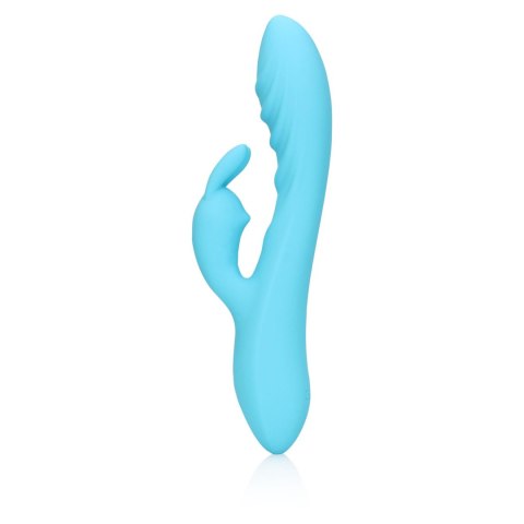 Ribbed Ultra Soft Silicone Wibrator króliczek, rabbit wibrator - Glacial Blue