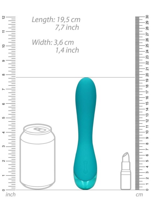 Smooth Silicone G-Spot Vibrator - Teal Blue