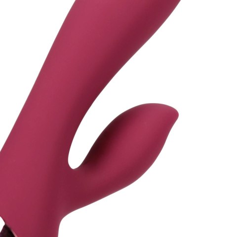 Smooth Silicone Rabbit Vibrator - Dark Cherry