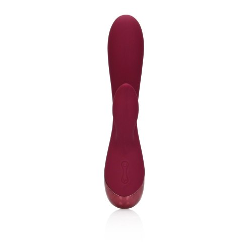 Smooth Silicone Rabbit Vibrator - Dark Cherry