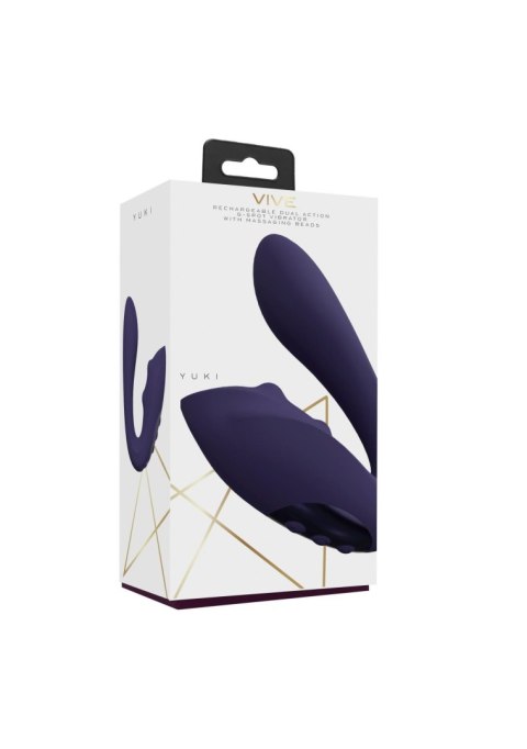 VIVE - Yuki - Mini wibrator Dual Motor - G-Spot wibrator with Massaging Beads - Purple