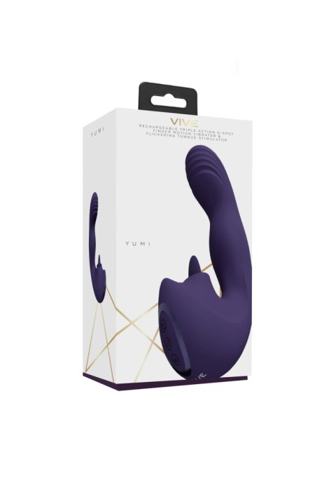 VIVE - Yumi - Mini wibrator Triple Motor - G-Spot Finger Motion wibrator and Flickering Tongue Stimul