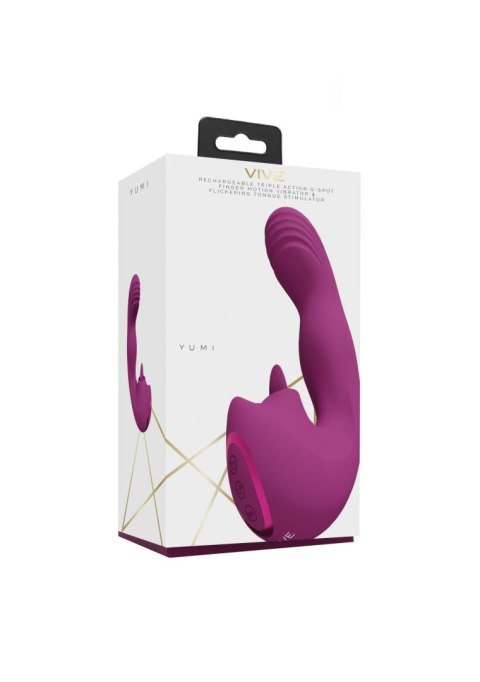 VIVE - Yumi - Mini wibrator Triple Motor - G-Spot Finger Motion wibrator and Flickering Tongue Stimulator