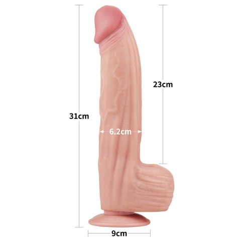 12'' KING SIZED SLIDING SKIN DUAL LAYER DONG 24-0333