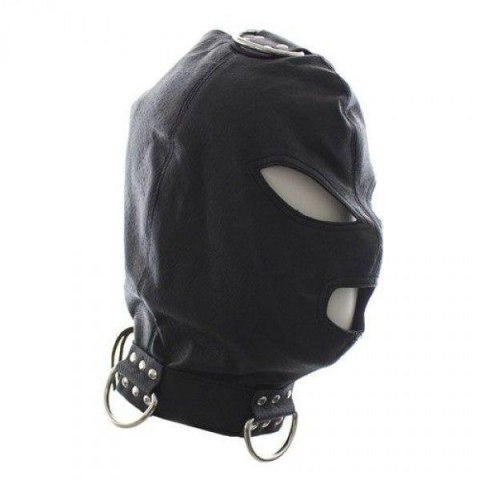 Maska-Bondage Hook Mask+Collar BLACK