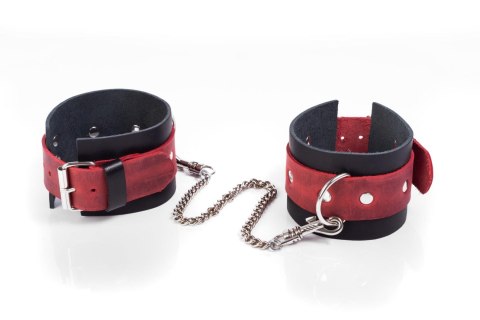 Kajdanki- Cuffs Crazy Horse Red, Big