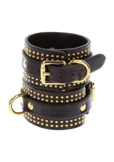 Studded Wrist Cufs Set Black