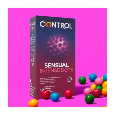 Prezerwatywy-Control Sensual Intense Dots 12""s