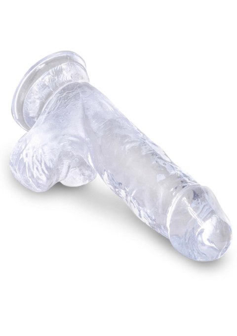 King Cock 5 Inch Cock w Balls Transparent