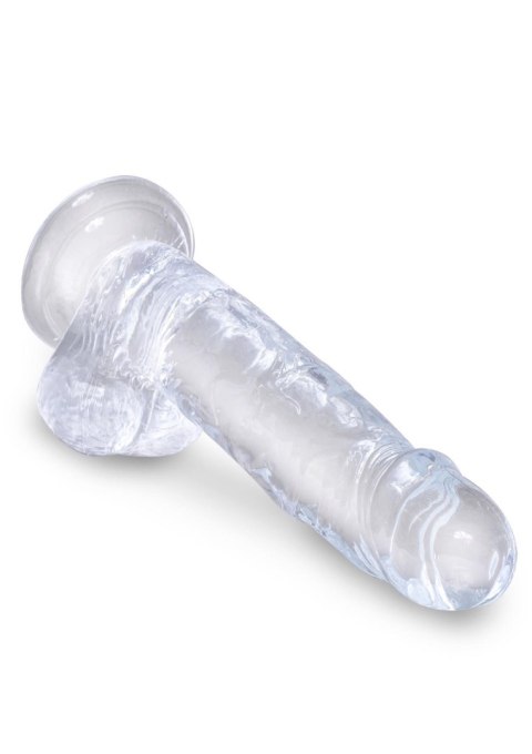 King Cock 7 Inch Cock w Balls Transparent