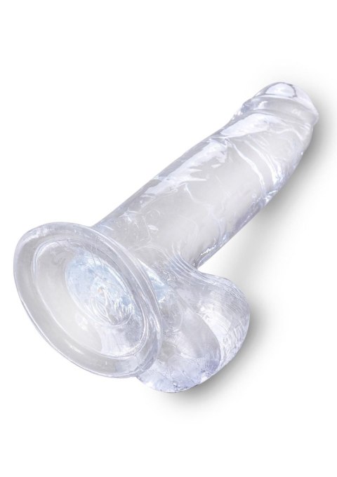 King Cock 7 Inch Cock w Balls Transparent