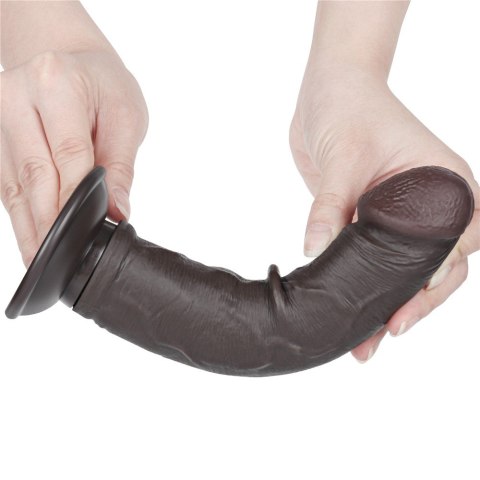 DILDO 8'' SLIDING SKIN DUAL LAYER DONG BLACK 24-0377