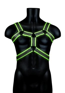 Body Harness - Glow in the Dark - Neon Green/Black - S/M