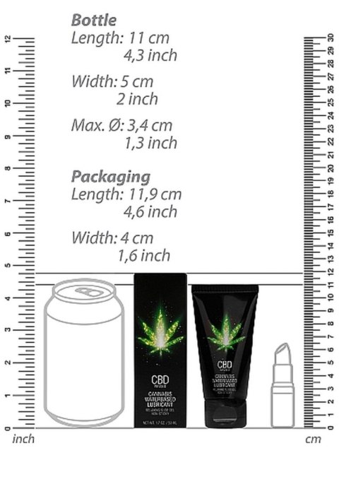 CBD Cannabis Waterbased Lubricant - 50 ml