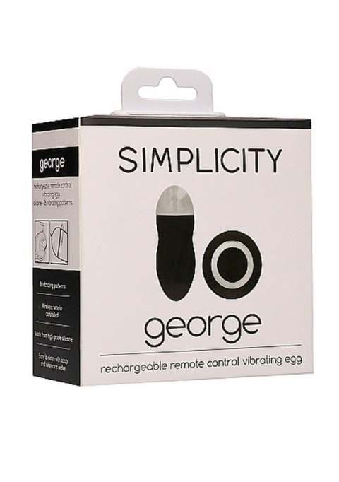 George - Rechargeable Remote Control Vibrating Egg - Black