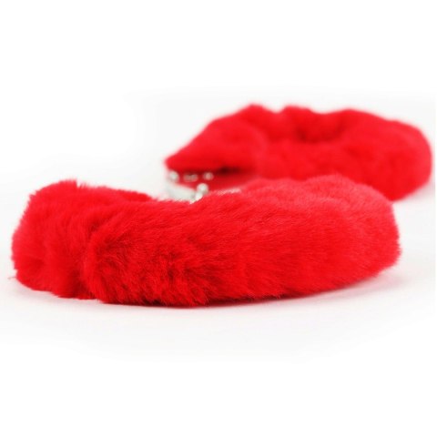 Fetish Pleasure Fluffy Handcuffs Red