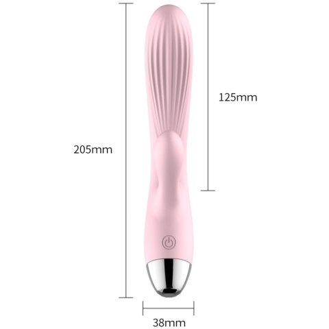 Wibrator- B - Series, Silicone wibrator Pink USB 20 Function / Heating