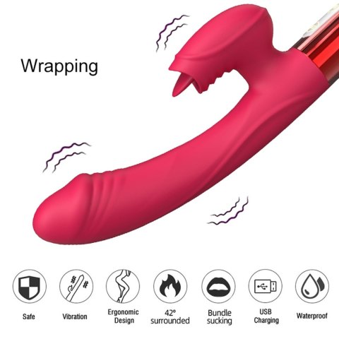 Wibrator-Silicone wibrator USB, 20 vibration modes, Heating Wibrator-Silicone wibrator USB, 20 vibration modes, Heating