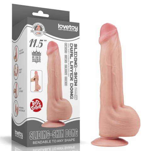 11.5'' King Sized Sliding Skin Dual Layer Dong 11.5'' King Sized Sliding Skin Dual Layer Dong