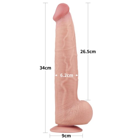 13.5'' King Sized Sliding Skin Dual Layer Dong