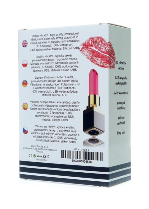 Stymulator-Lipstick Vibrator USB 10 functions