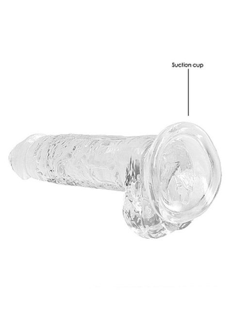 7"" / 18 cm Realistic Dildo With Balls - Transparent