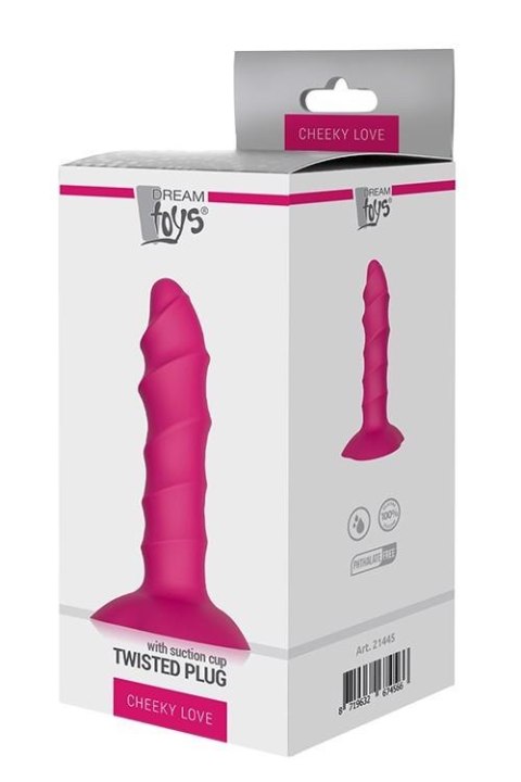 CHEEKY LOVE TWISTED plug, korek analny WITH SUCTION CU